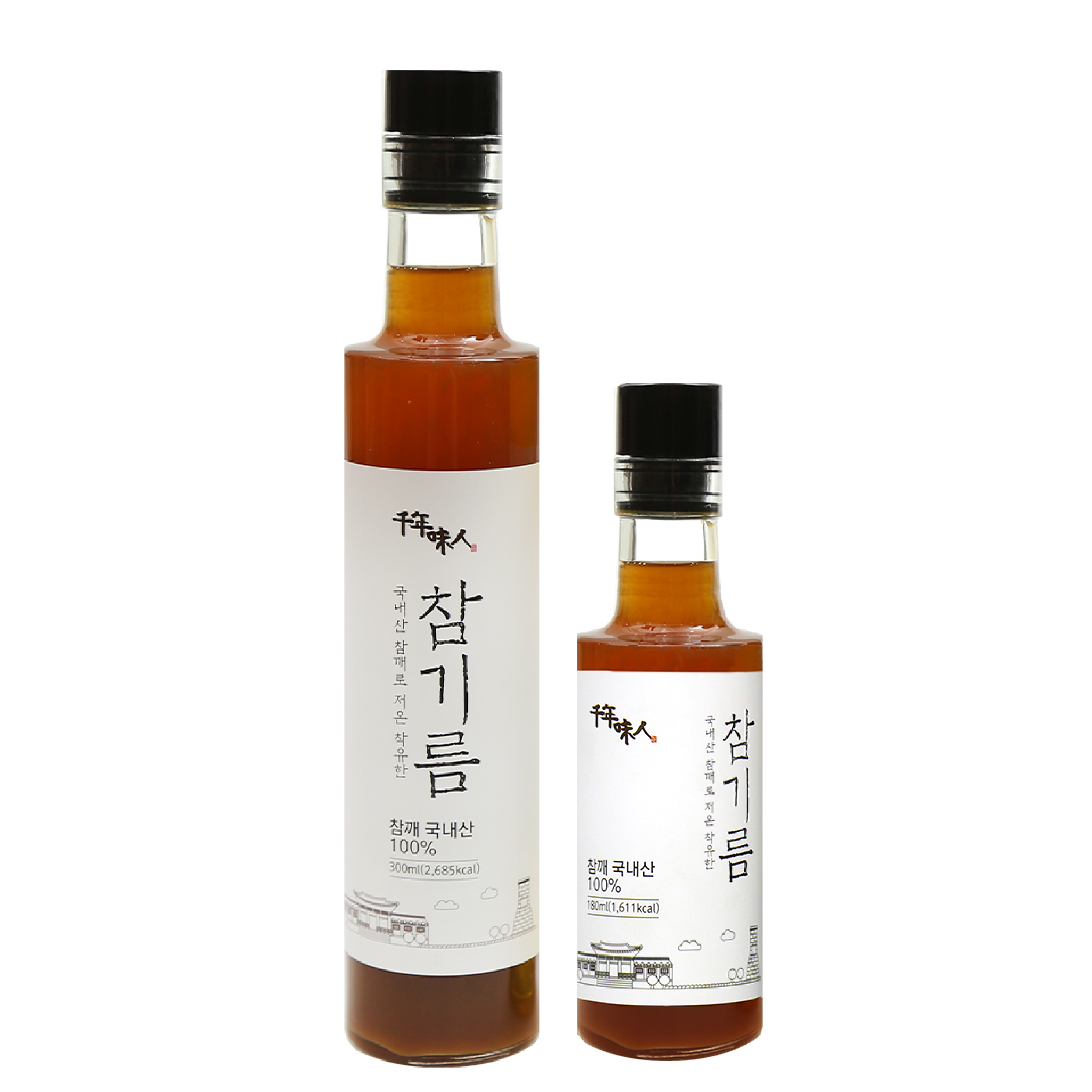 천년미인 참기름 180ml, 300ml
