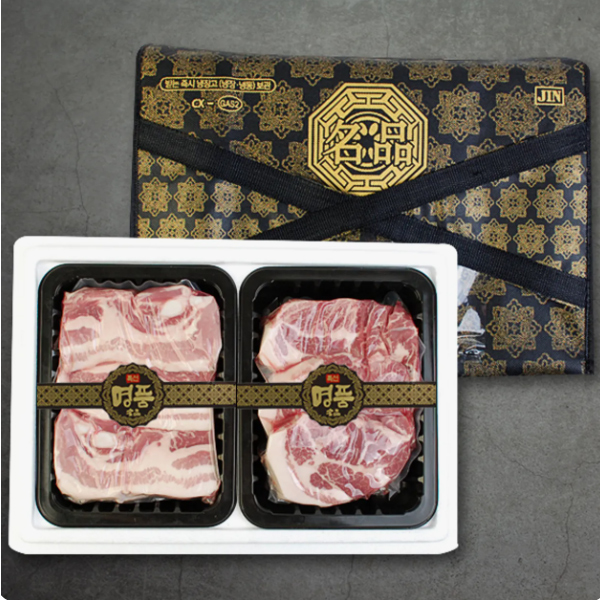 [푸를청] YBD품종 얼룩도야지 선물세트 1kg(삼겹살600g+목살400g)