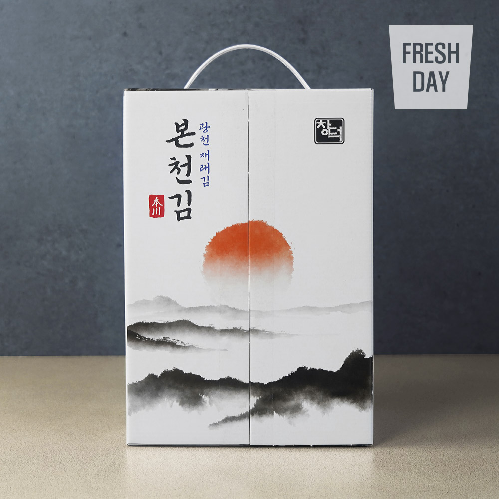[본천김] 원초듬뿍 고급 광천 재래김 전장김 선물세트 1박스~6박스(10봉*25g)