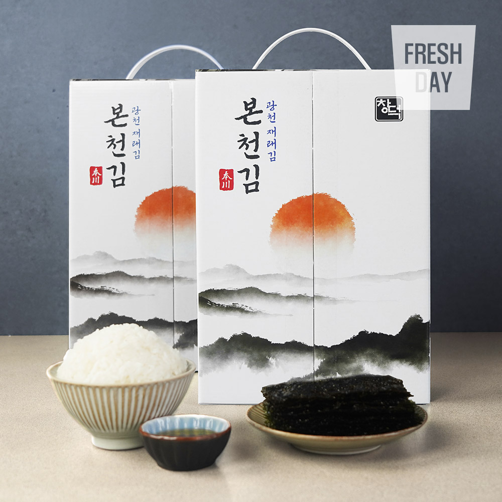 [본천김] 원초듬뿍 고급 광천 재래김 전장김 선물세트 1박스~6박스(10봉*25g)