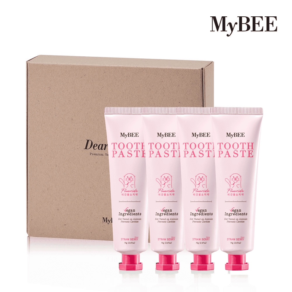 마이비 디어얼스 아기 비건치약 선물세트 4개입 (샤인머스켓향/딸기향)