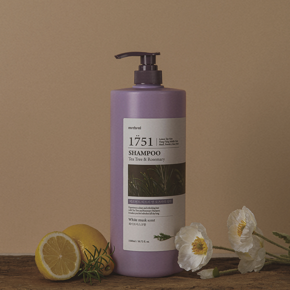 [1+1] 메르헨트 티트리 로즈마리 대용량 샴푸 1500ml 약산성 퍼퓸 두피 미용실 향기좋은