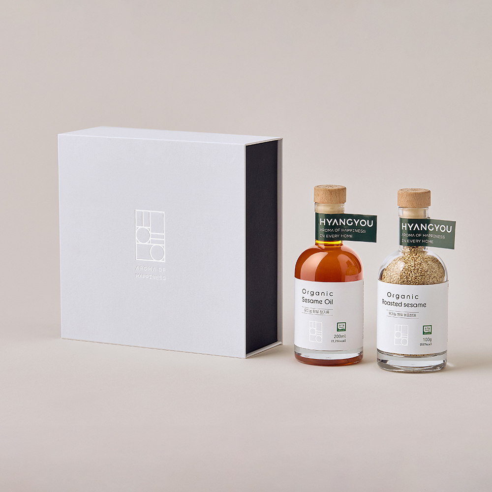 향유 유기농 참기름 + 볶음깨 선물세트