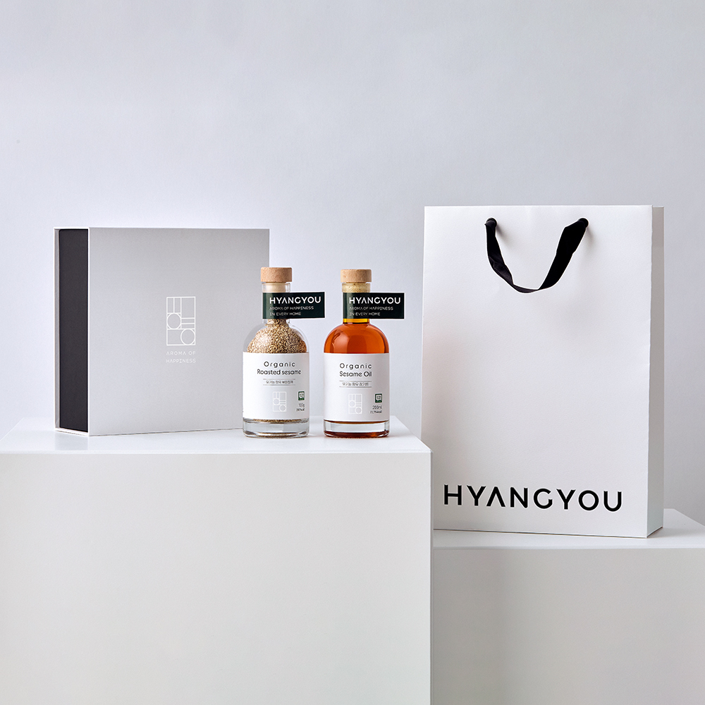 향유 유기농 참기름 + 볶음깨 선물세트