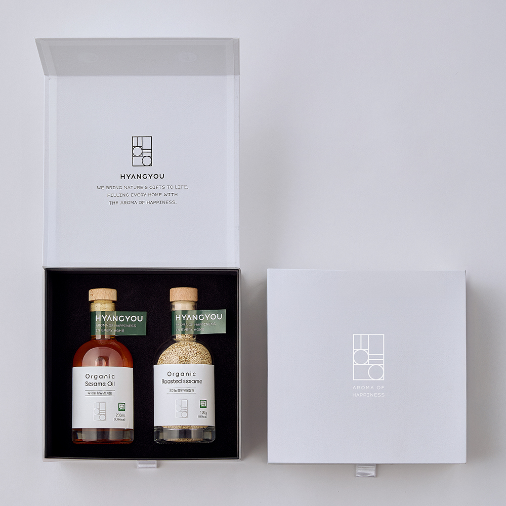향유 유기농 참기름 + 볶음깨 선물세트