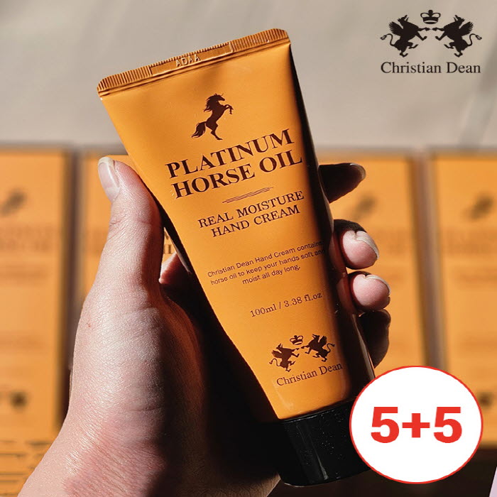 [크리스찬딘] [5+5] 플래티넘 홀스오일 촉촉한 핸드크림 100ml (10개 세트)