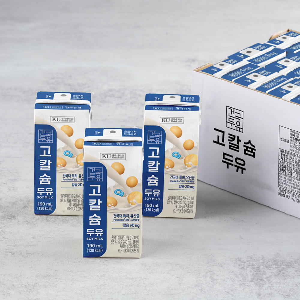 건국유업 고칼슘두유 190ml 48팩