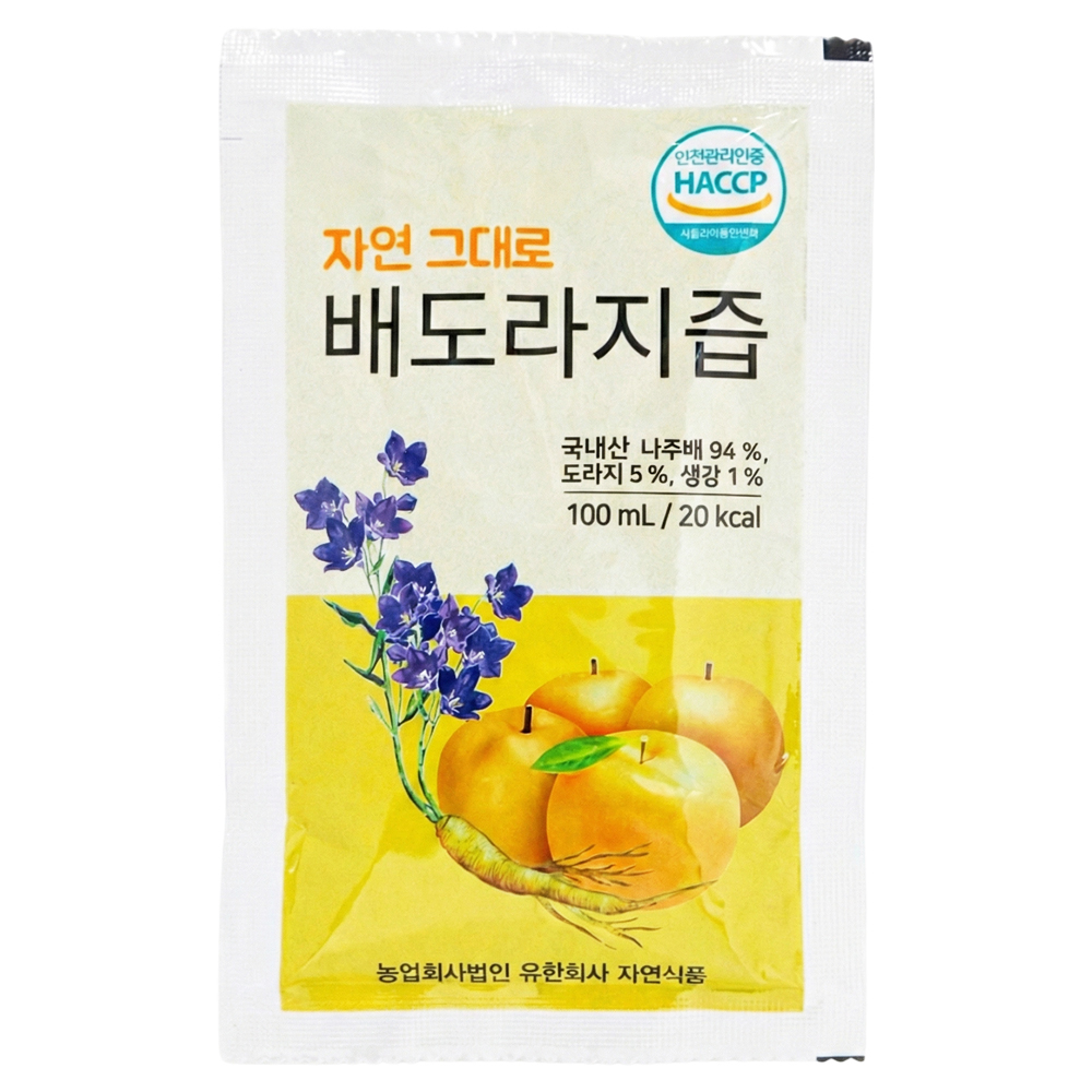 자연그대로 배도라지즙 100ml x 100팩+10팩(총 110팩)