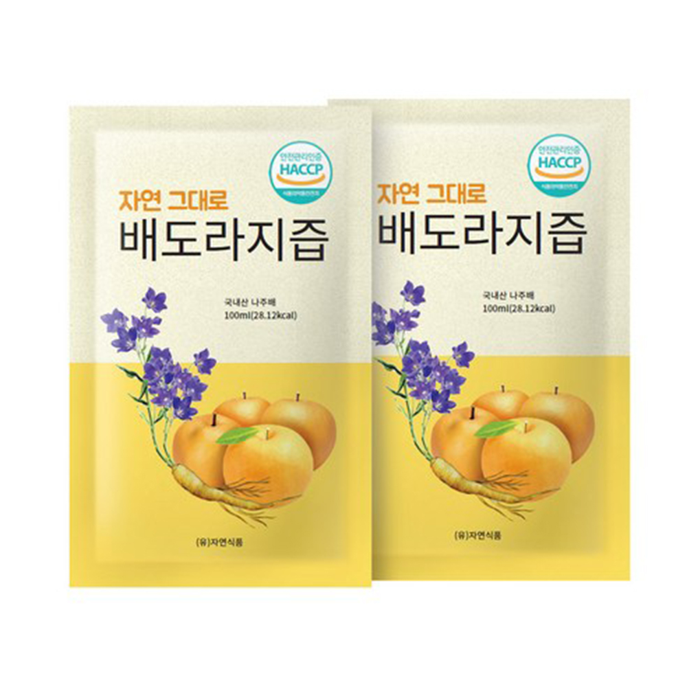 자연그대로 배도라지즙 100ml x 100팩+10팩(총 110팩)