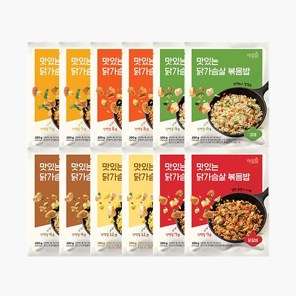 맛있는 닭가슴살 볶음밥 6종 (200g×12팩)