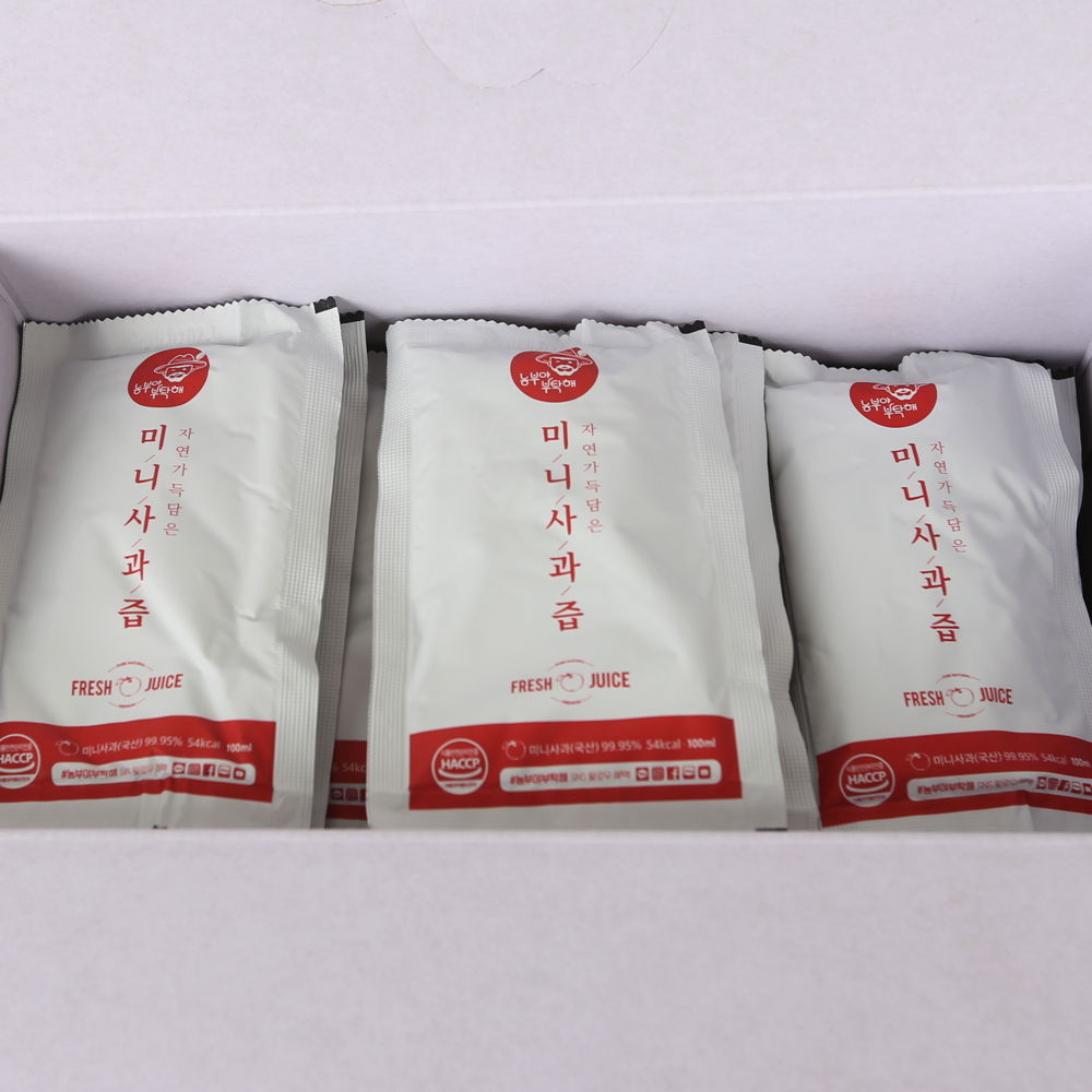 진하고 달콤한 미니사과즙 100ml X 30포