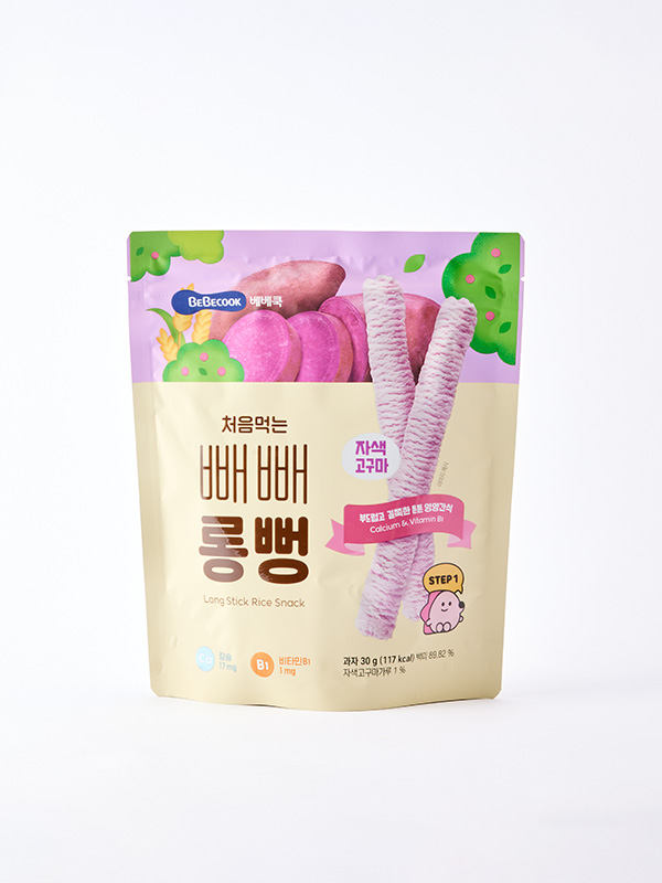베베쿡 처음먹는 빼빼롱뻥 4종(사과/단호박/자색고구마/청포도)