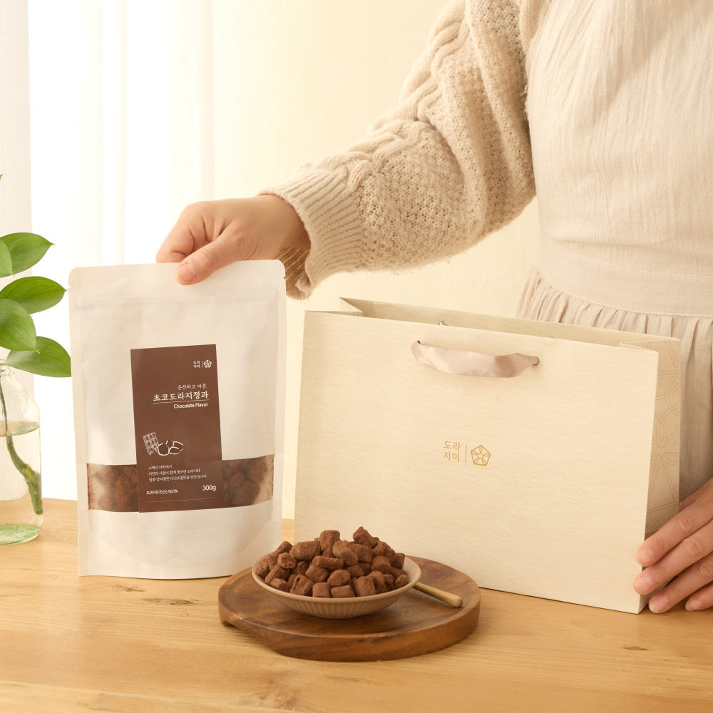 도라지미 국산 초코 도라지 정과 대용량 수제 간식 300g