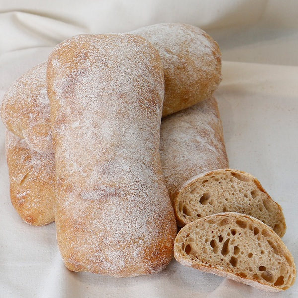 통밀 치아바타 우리밀 천연발효 비건 건강 샌드위치 빵 200g