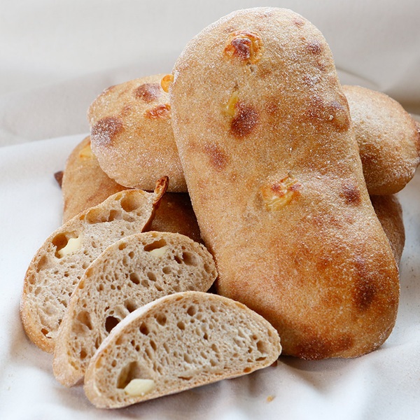 통밀 치즈 치아바타 우리밀 천연발효 비건 건강 샌드위치 빵 200g