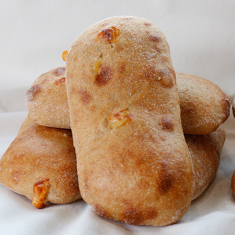 통밀 치즈 치아바타 우리밀 천연발효 비건 건강 샌드위치 빵 200g