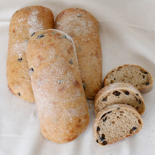 통밀 올리브 치아바타 우리밀 천연발효 비건 샌드위치 빵 택배 200g