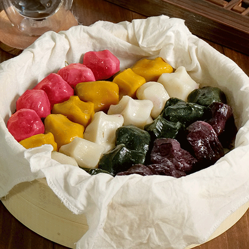 알록달록 국내산 맵쌀 수제 오색송편 녹두송편 1kg 떡 추석 명절 송편