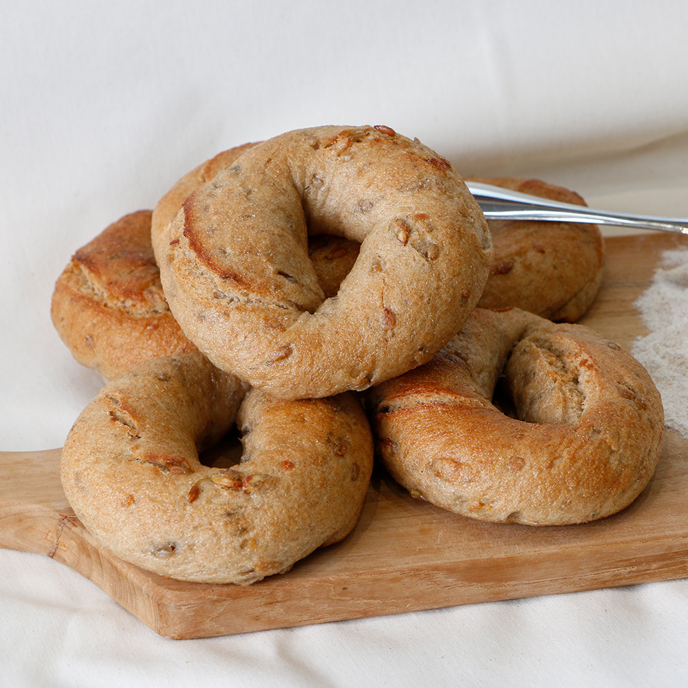 통밀 곡물 씨앗 베이글 110g 우리밀 천연발효 통곡물 단백질 빵