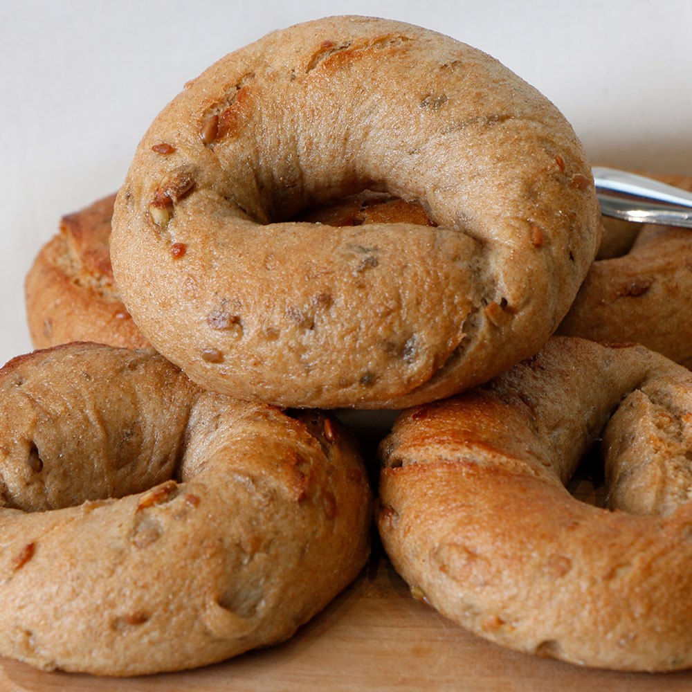 통밀 곡물 씨앗 베이글 110g 우리밀 천연발효 통곡물 단백질 빵