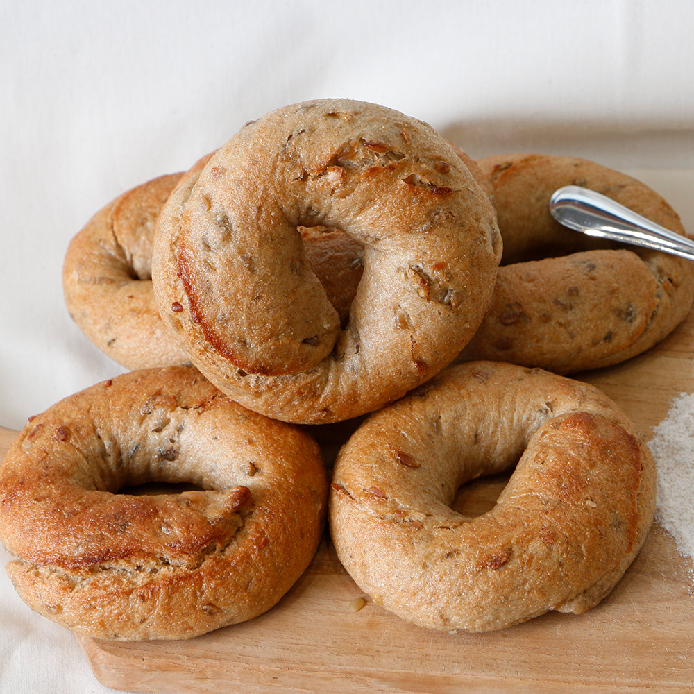 통밀 곡물 씨앗 베이글 110g 우리밀 천연발효 통곡물 단백질 빵 대표이미지 섬네일