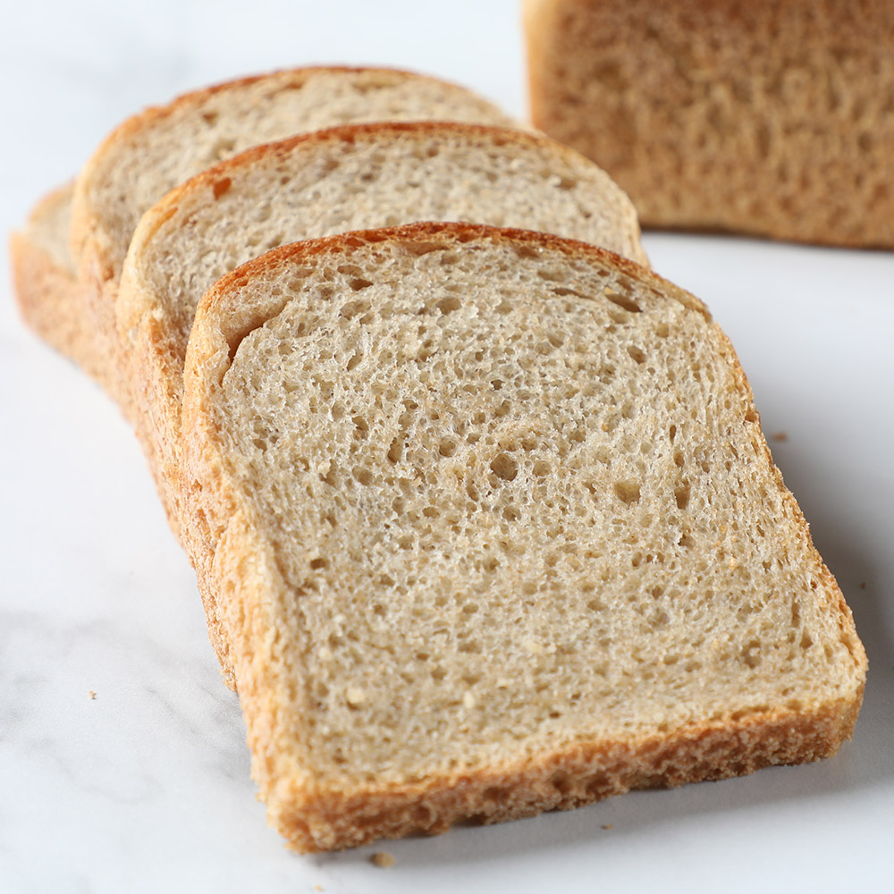 통밀쌀 누룽식빵 550g 무설탕 우리밀 천연발효 통곡물 건강 비건 식사