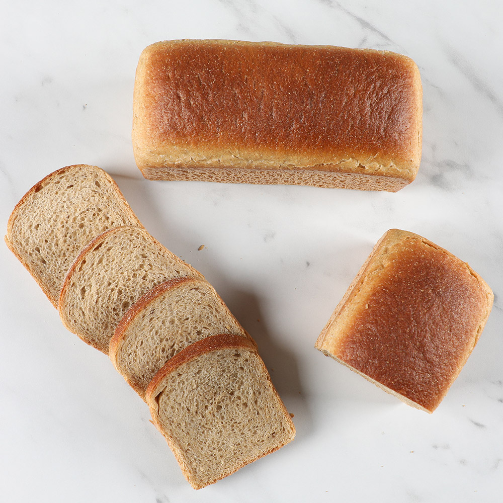 통밀쌀 누룽식빵 550g 무설탕 우리밀 천연발효 통곡물 건강 비건 식사