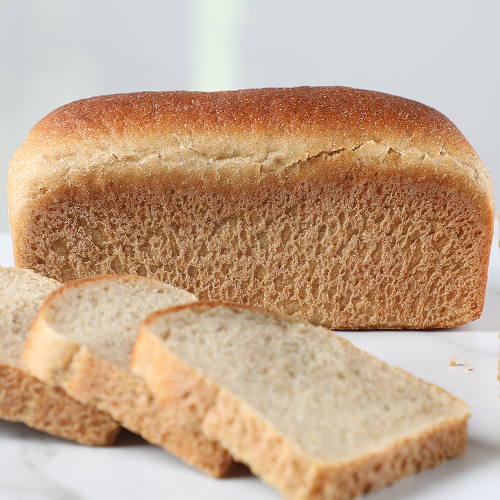 통밀쌀 누룽식빵 550g 무설탕 우리밀 천연발효 통곡물 건강 비건 식사