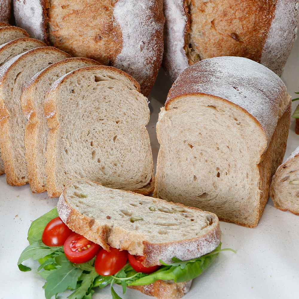 통밀쌀 누룽식빵 550g 무설탕 우리밀 천연발효 통곡물 건강 비건 식사