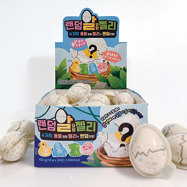 랜덤 알모양 젤리 432g (18g x 24입)