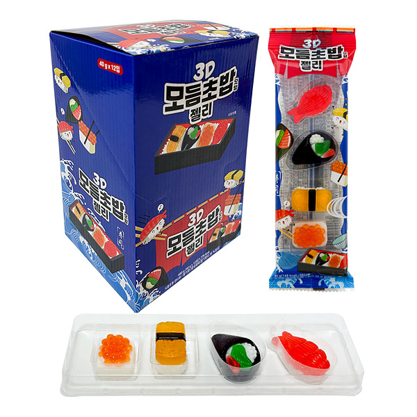 3D 모듬 초밥 모양 젤리 480g (40g x 12개입) X 2박스