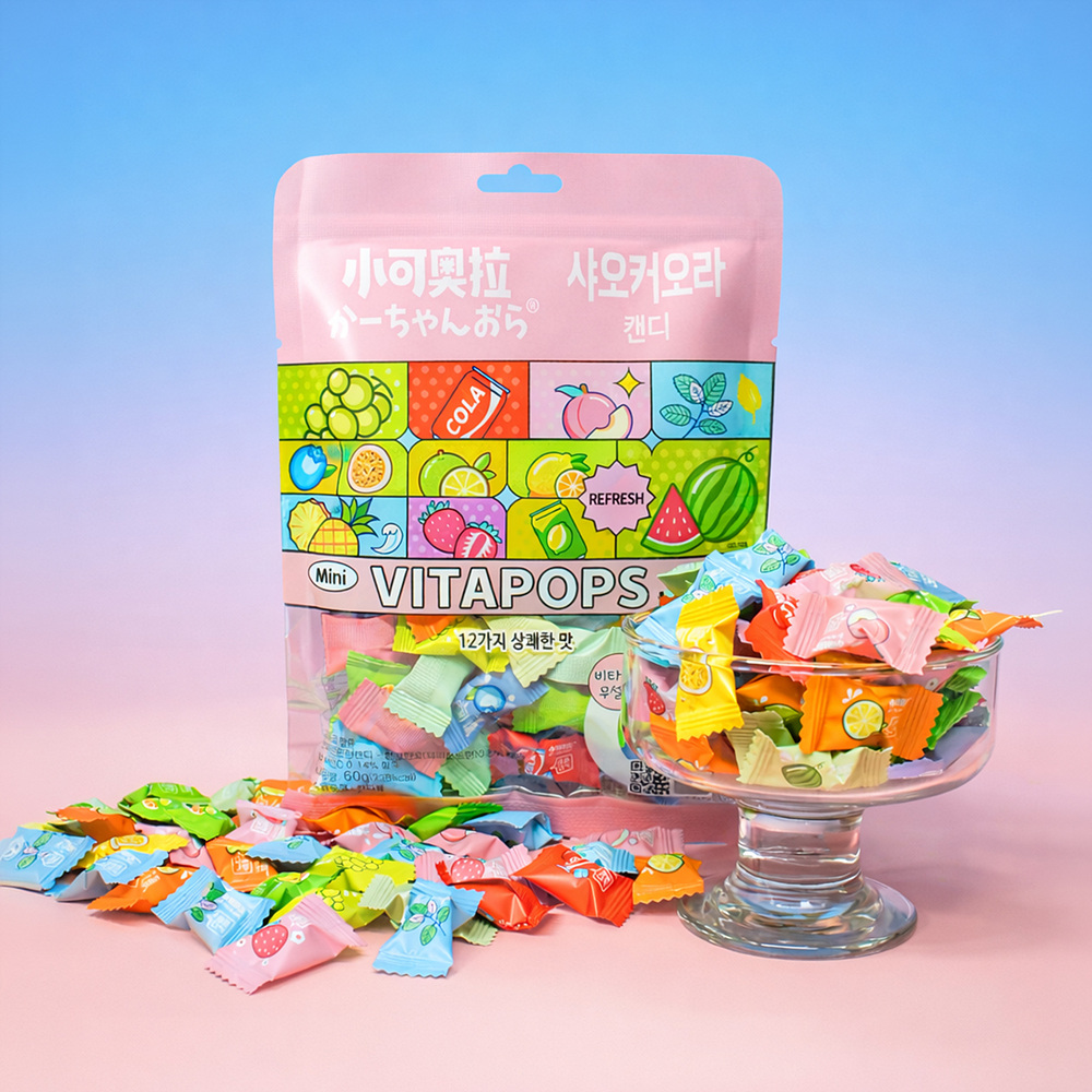 샤오커오라 민트향 비타민C 과일 12종 믹스 베트남 무설탕 알사탕 캔디 500g + 500g
