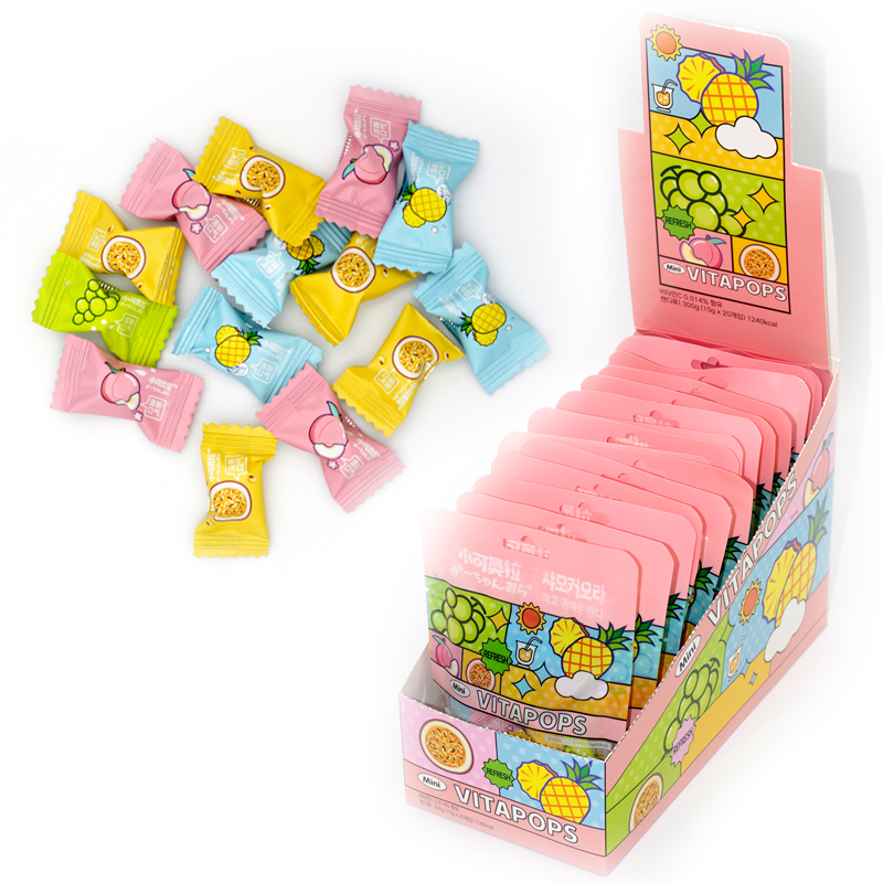 샤오커오라 민트향 비타민C 과일 12종 믹스 베트남 무설탕 알사탕 캔디 500g + 500g