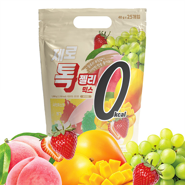 무설탕 다이어트 제로칼로리 톡 젤리 믹스 1kg (40g x 25개) X 3팩