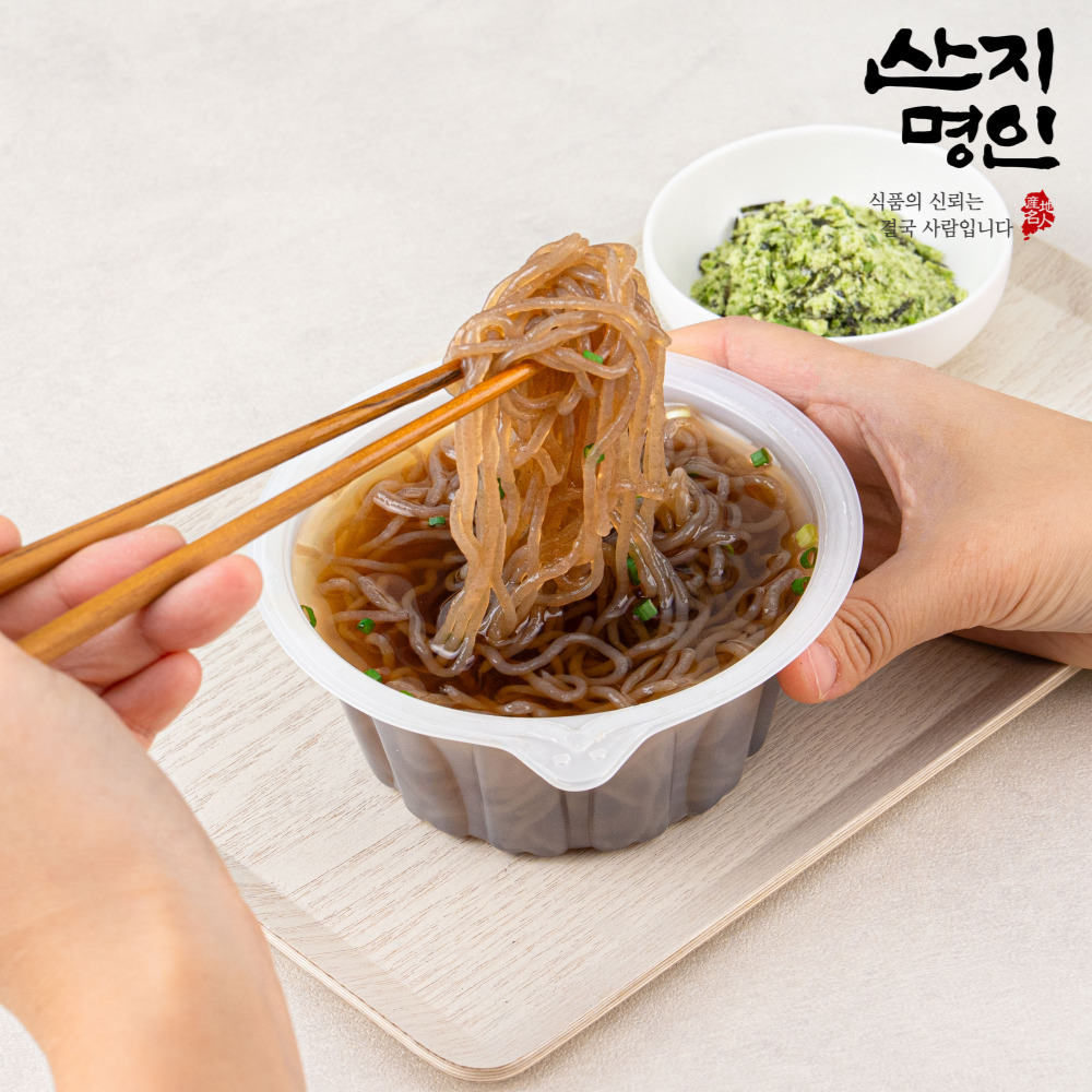 [산지명인] 100g당 20kcal 바로먹는 발효곤약 냉모밀 350g x 4팩