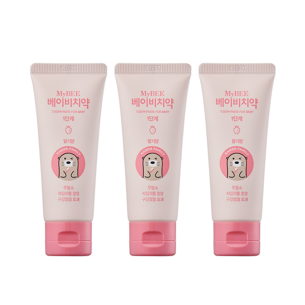 마이비 베이비치약 1단계 (딸기향) 50g 3개