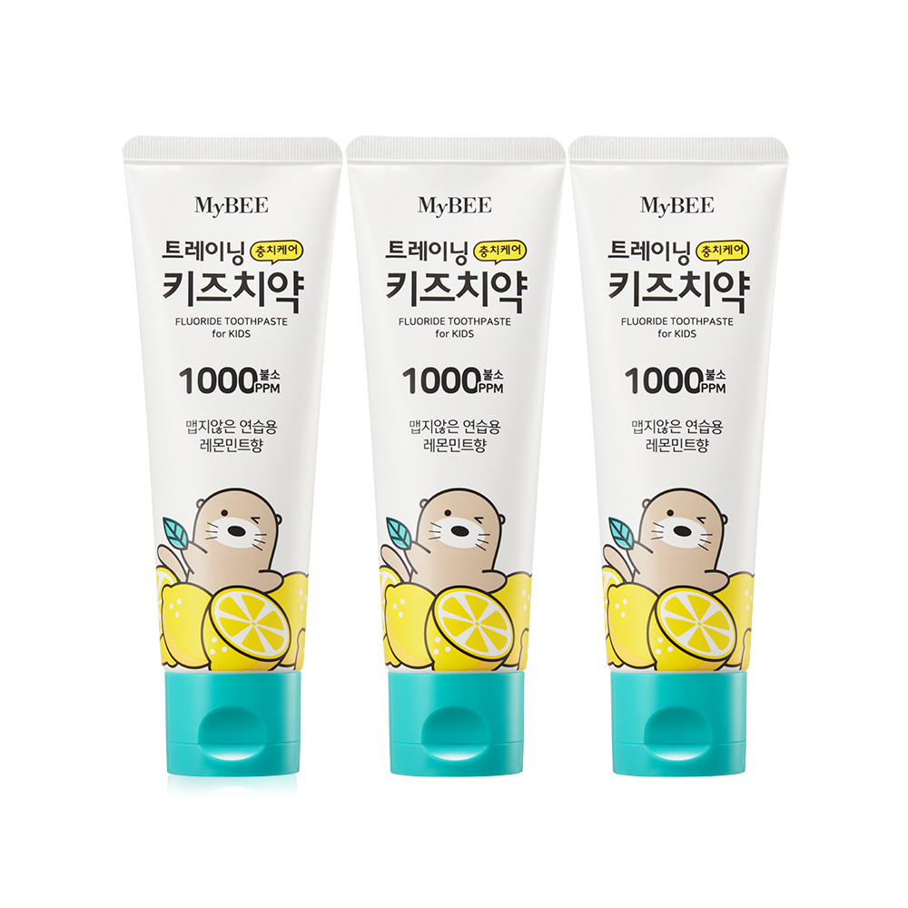 마이비 트레이닝 충치케어 키즈치약 (레몬민트향) 100g 3개