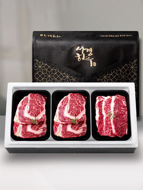[추석선물 마음전송] 암소한우 1+ 구이 선물세트 2호 (1.2kg) 대표이미지 섬네일