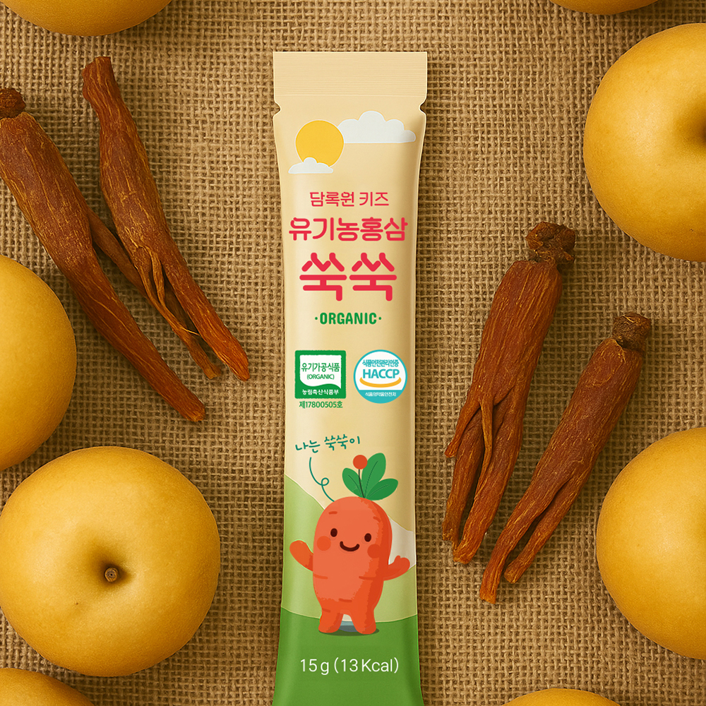 담록원 키즈 유기농 홍삼 쑥쑥 15g X 30포