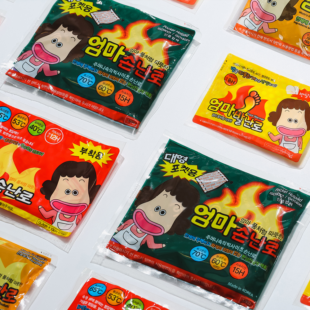엄마손난로 붙이는 핫팩 50g 부착형 파스형
