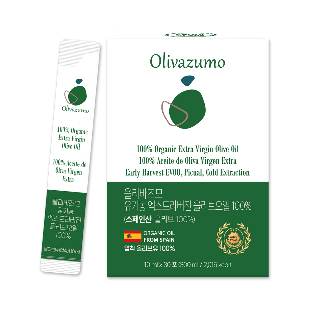 [올리바즈모] 유기농 엑스트라버진 올리브오일 스틱 10g x 30포