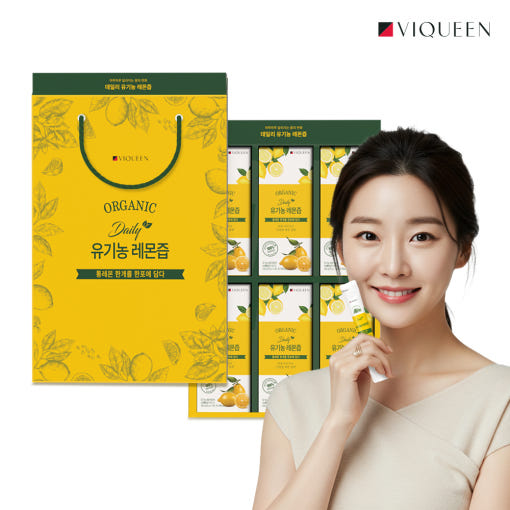 바이퀸 1일 1레몬 데일리 유기농 100% 레몬즙 선물세트(6개입)