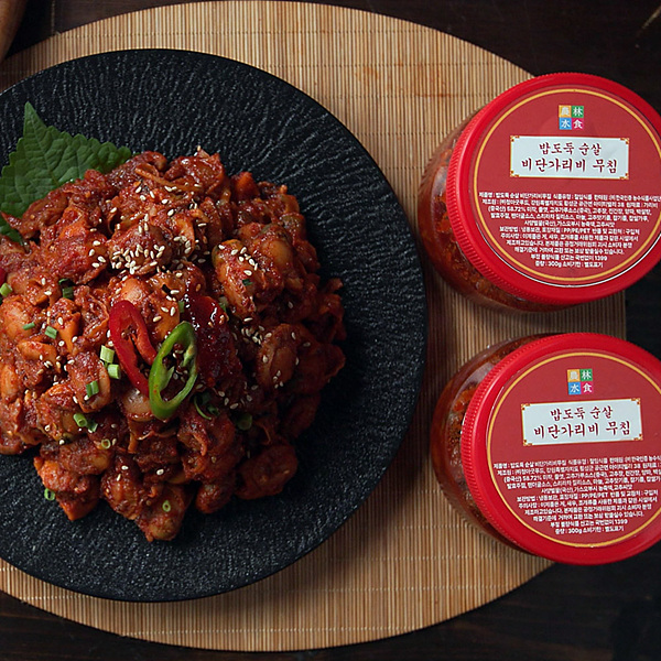 리얼 밥도둑 순살 비단 가리비 무침 300g X 3통 + 비단가리비 100g X 5팩 총 100마리 이상