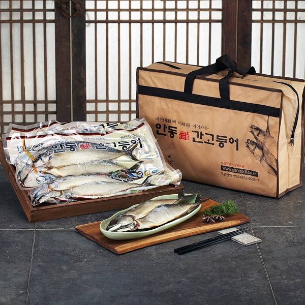 [안동맛자반] 간고등어 선물세트 500g(4손_8마리)_부직포가방