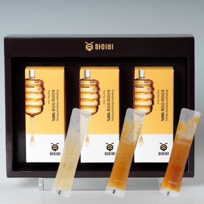 [하이비]청도 천연 벌꿀 스틱 선물세트 13g*30ea - 명절, 감사, 답례품, 행사, 선물용 대표이미지 섬네일