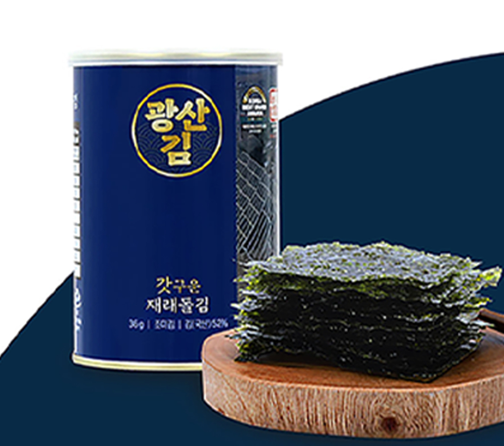[선물세트] 갓 구운 명품 광산김 재래돌김 3캔 6캔 선물세트 / 재래김 돌김 김세트