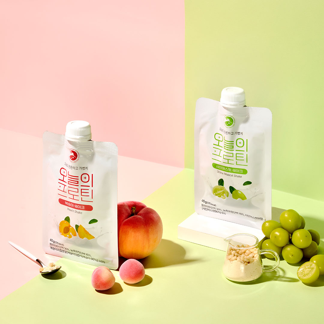 [심박]오늘의 프로틴 쉐이크(복숭아/샤인머스켓) 대표이미지 섬네일