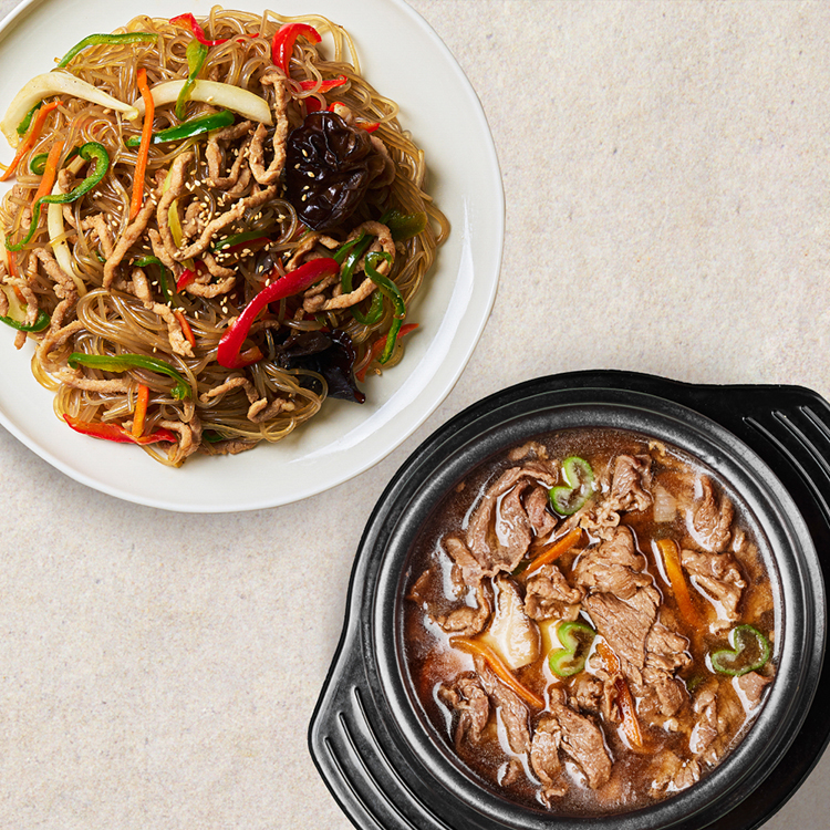 [쿡솜씨 SET-명절세트]  뚝배기불고기 2인분 + 잔치잡채 2인분 밀키트