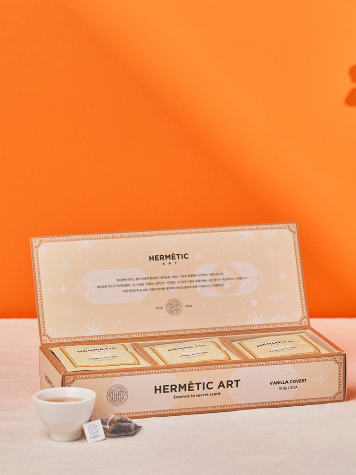 에르메틱 아트 프리미엄 블렌드 티 바닐라 코버트 21티백 선물용