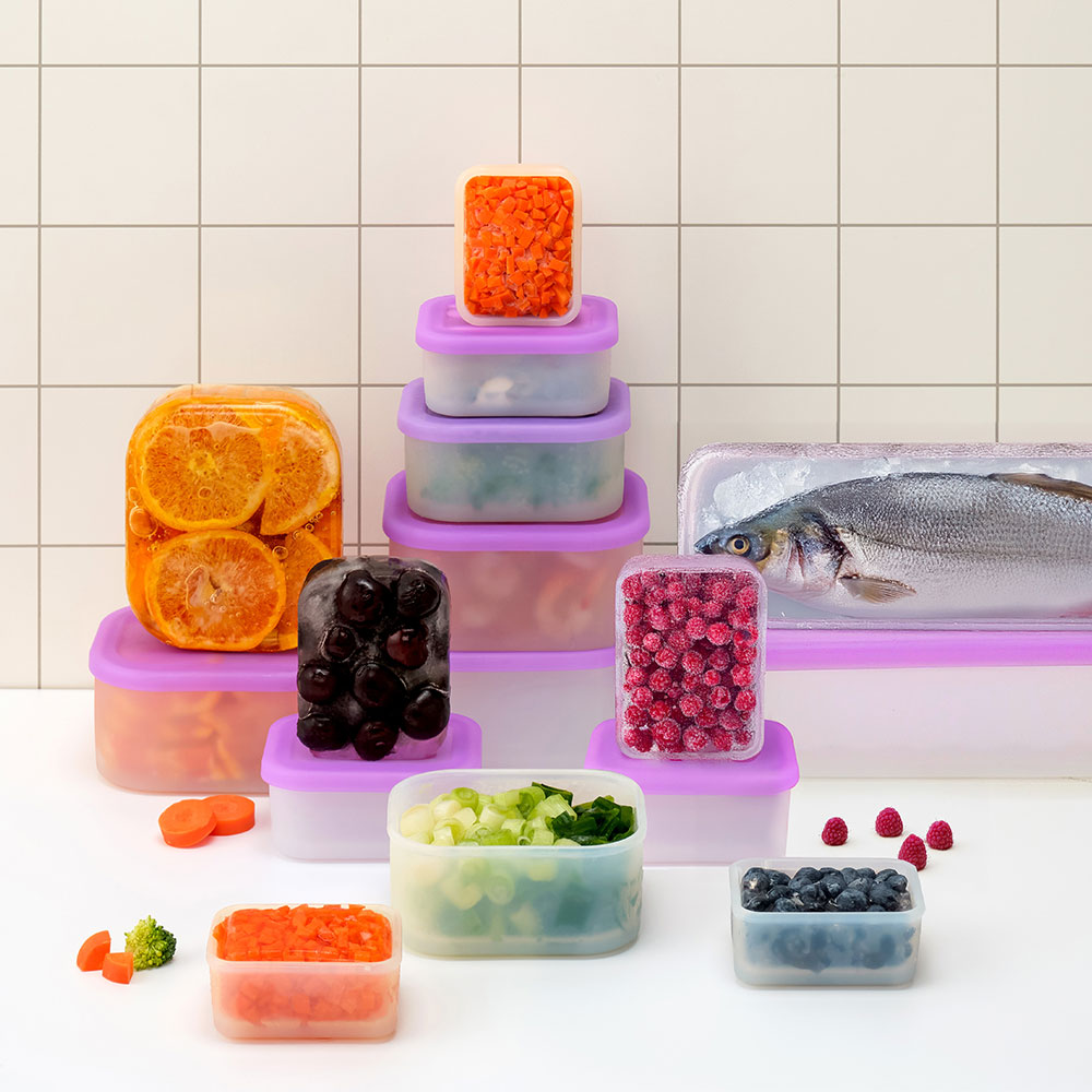 [플렉스앤락] 플래티넘 실리콘 반투명 밀폐용기 실프리저 2000ml + 찜기